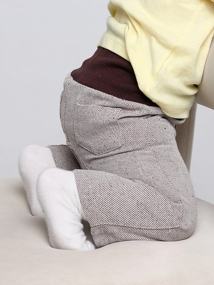RobyKris Baby Broek - Katoen - Lichtbruin - Maat 80-86