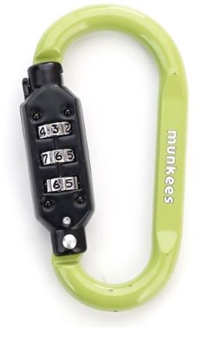 Combination Lock D-Shape Carabine Black/Green