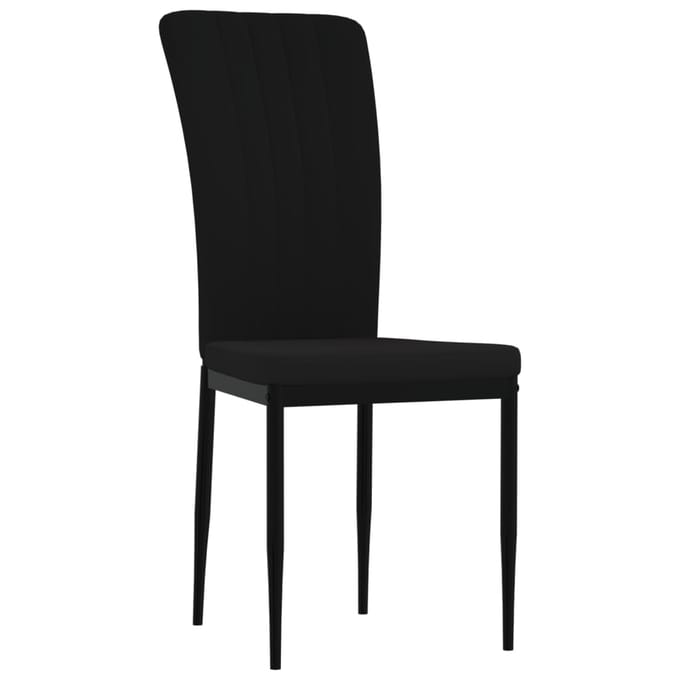 vidaXL - Eetkamerstoelen - 2 - st - fluweel - zwart