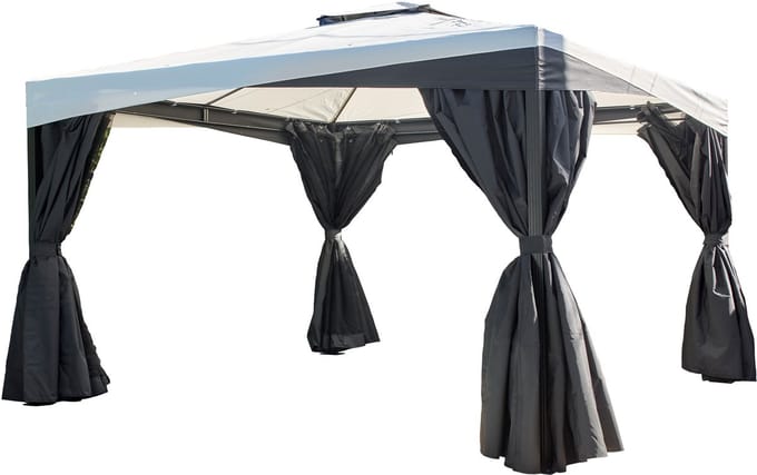 Sojag Malta 1014 aluminium paviljoen 3x4 mtr met afneembaar stoffen dak