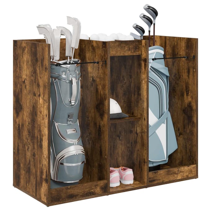 vidaXL Golfkast Effen Gerookt eiken 102 x 45 x 85,5 cm