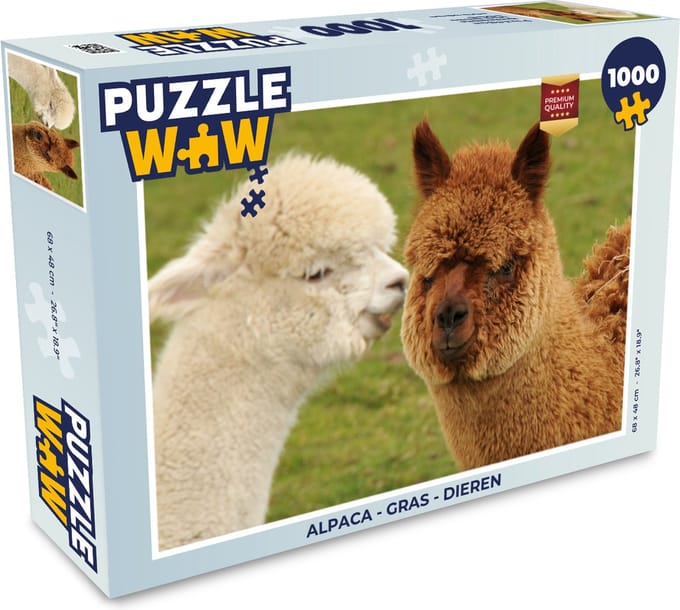 Puzzel Alpaca - Gras - Dieren - Legpuzzel - Puzzel 1000 stukjes volwassenen
