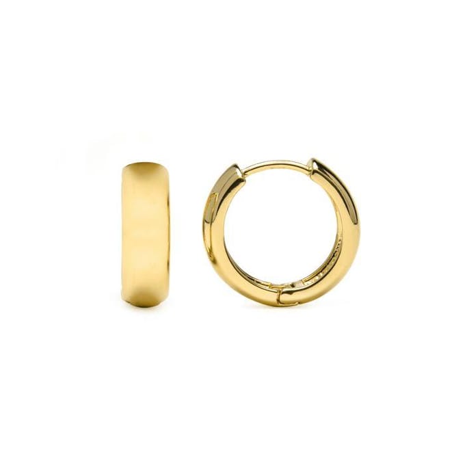 Boucles d'oreilles - LUXENTER - Apruk - Créoles cerceaux modernes - Or jaune 18k - Diamètre 22 mm jaune