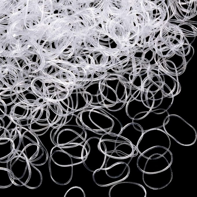 1000 Stuks Anti-Allergische Mini Rubberen Elastiekjes voor Haarvlechten en Bruidskapsels