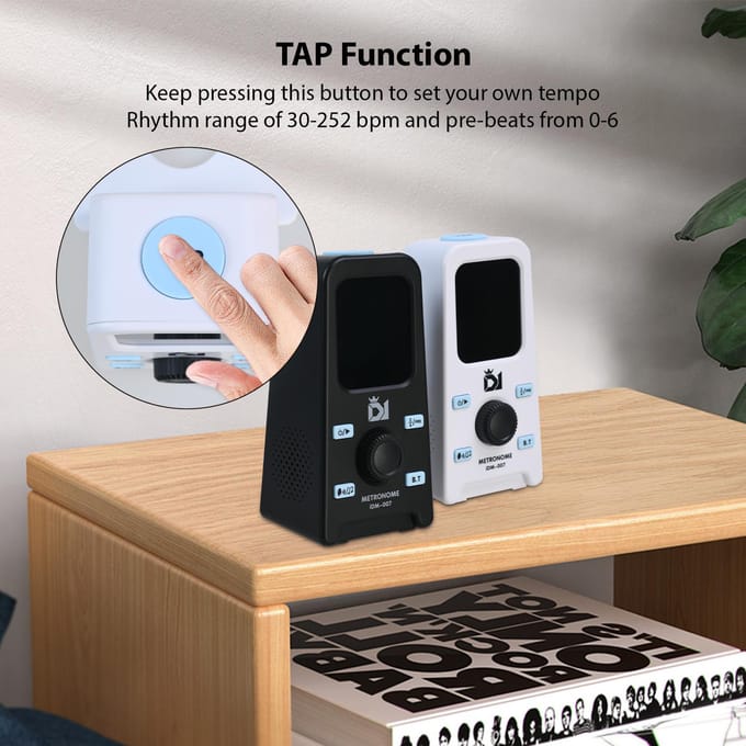 DK Elektronische Metronoom BT Speaker Oplaadbaar LCD-scherm Vocale Metronoom voor Mini Piano Gitaar