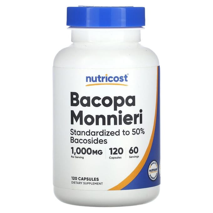 Bacopa Monnieri, 120 Gélules (500 mg par capsule)