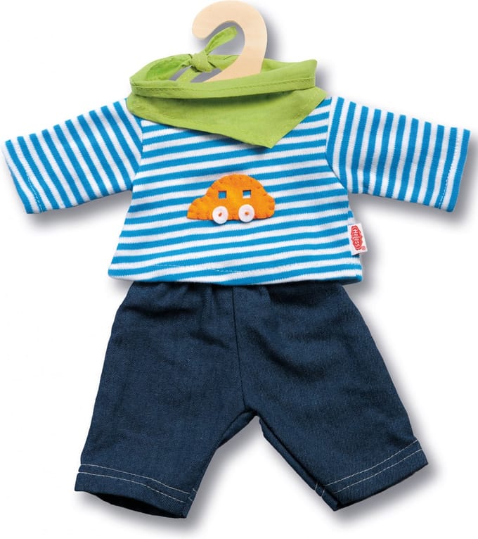 Heless Poppenkleding Jeans Met Gestreept Shirt 28-35 Cm