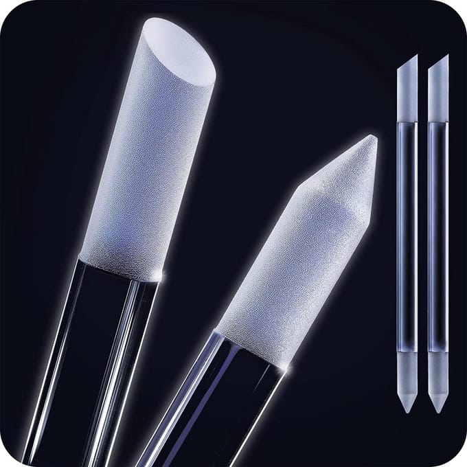 Professionele Glazen Nagelriem Duwer en Vijl Set voor Manicure