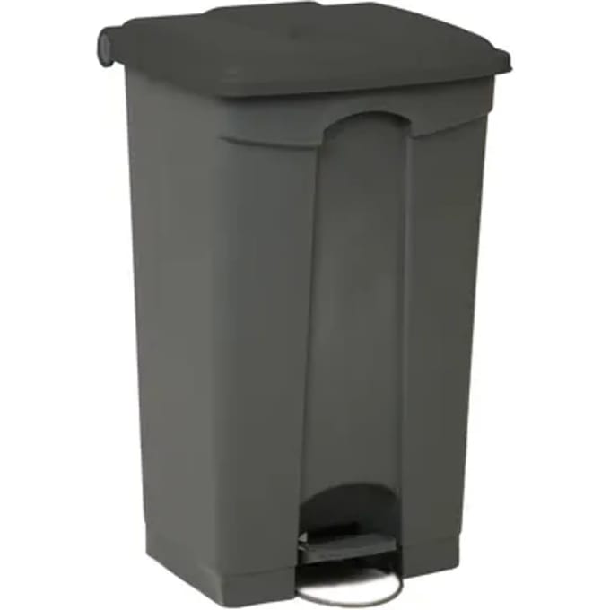 Engels Afvalbak Met Pedaal – 90 Liter, Grijs