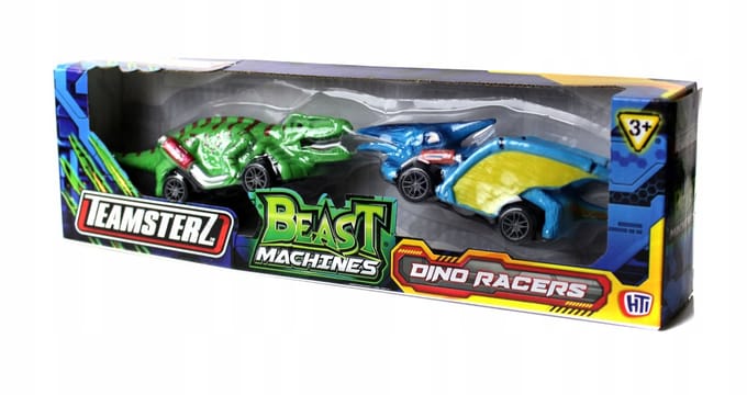 Teamsterz Dino Race Auto's - 2 Stuks