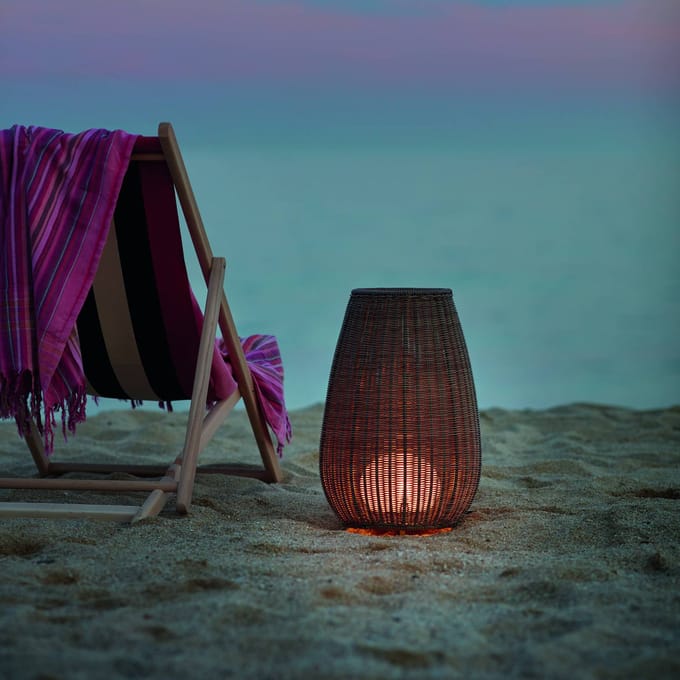 Bover LED terraslamp Amphora, 77 cm, grafietbruin/bruin