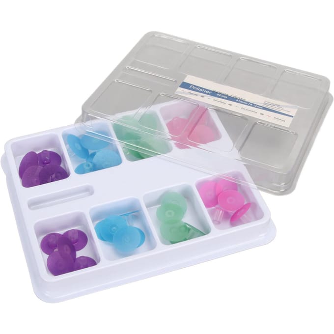 Ensemble de 40 disques de polissage dentaire Meulage de surfaces Couleurs différentes Disque de polissage des dents buccales white