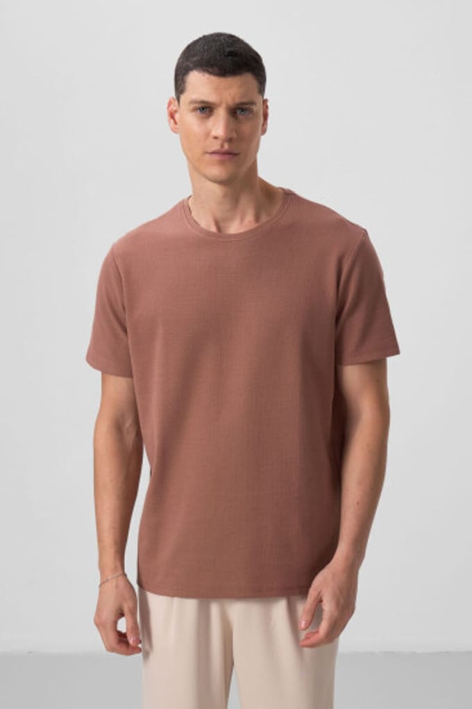 Heren Regular Fit Rondhals T-shirt