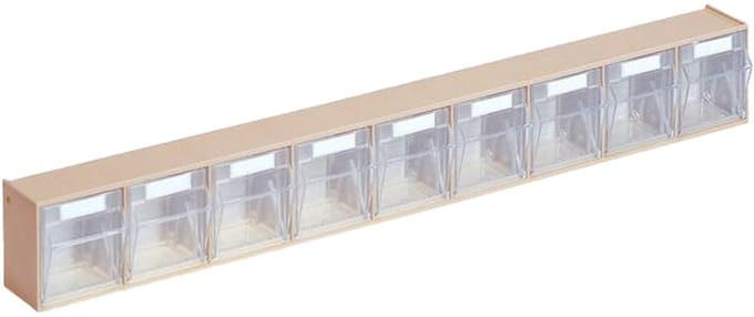 Lockweiler transparant magazijn H 77 x B 600 x D 63 mm beige - 1500982