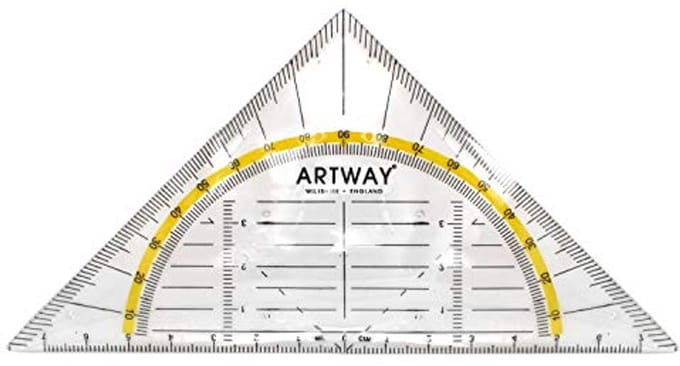 Geometrie Set Vierkant 16cm - Perfect voor Technisch Tekenen