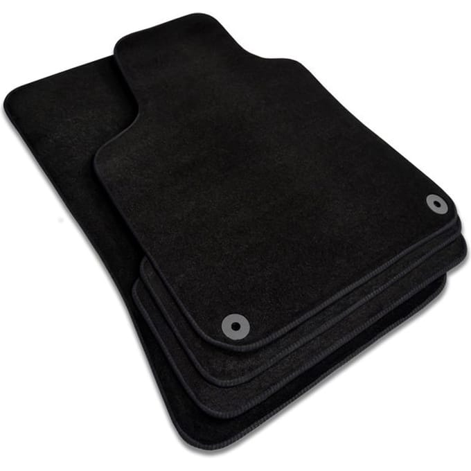 Tapis de sol - JJ Automotive - Noir - Velours - Antidérapant - 2 pièces