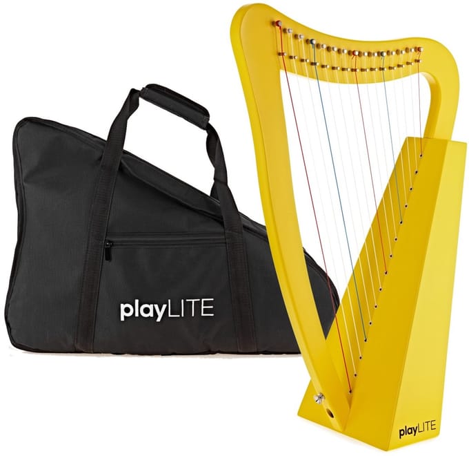 playLITE 15-snarige Harp van Gear4music, Geel