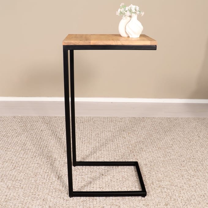 Bijzettafel Jerry 74cm lichtbruin mangohout duurzaam mango side table