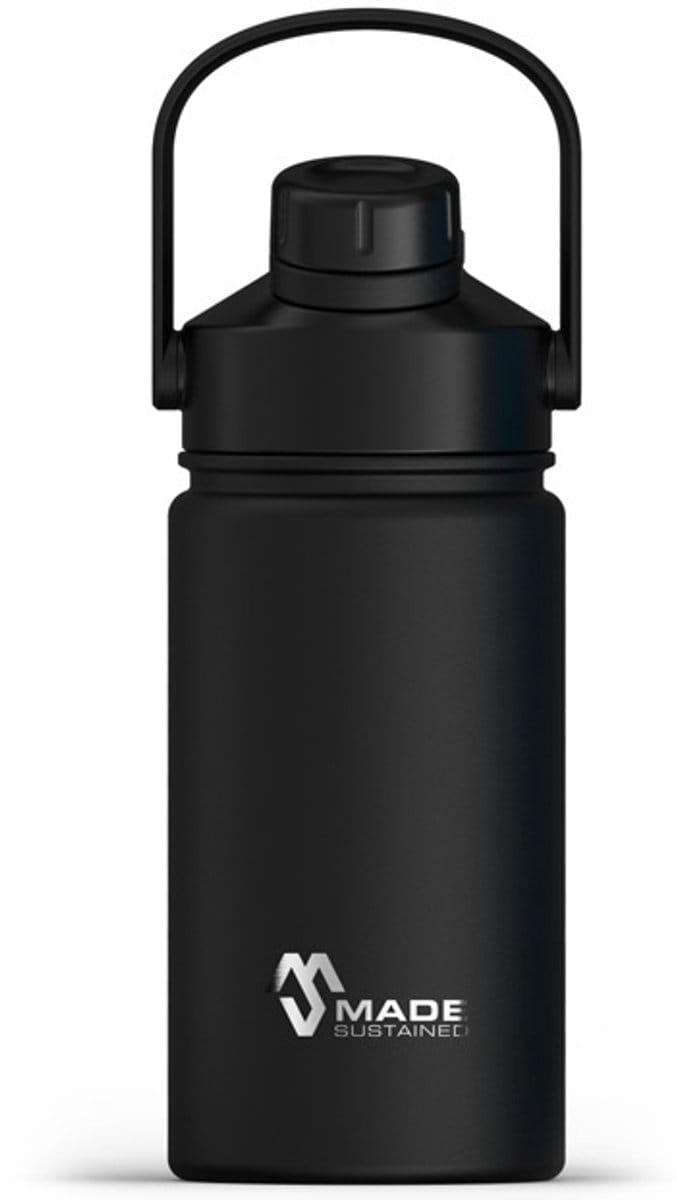 Made Sustained Flip & Chug rvs kinderfles met rietje Black