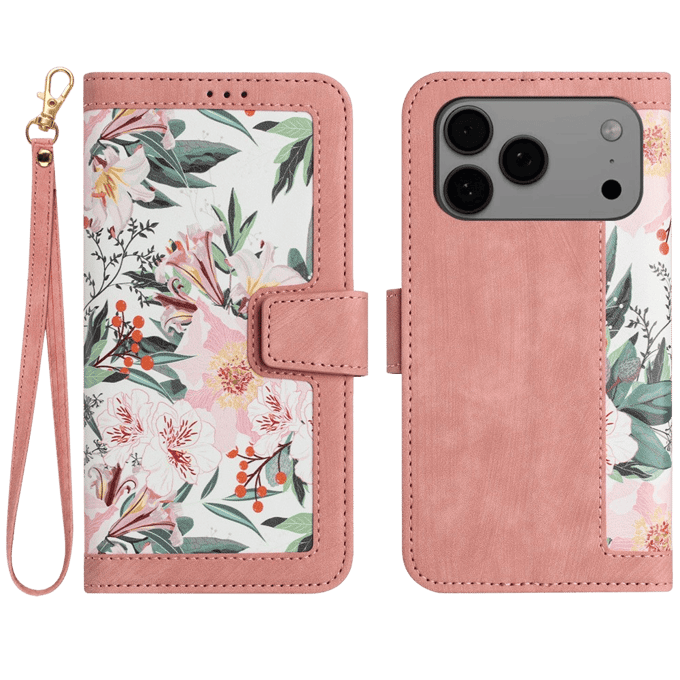 Mocaa Apple iPhone 17 Pro Max Floral Series Bookcase Roze