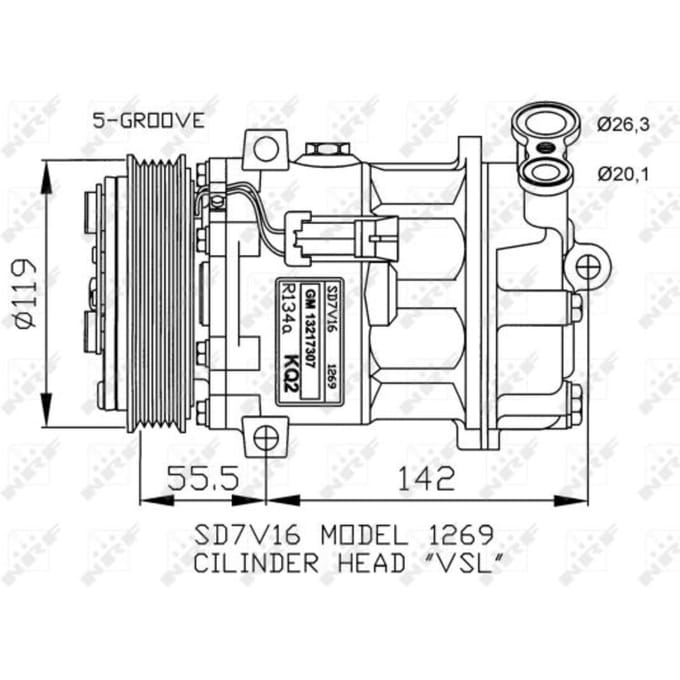 Compressor, airconditioning NRF 32818