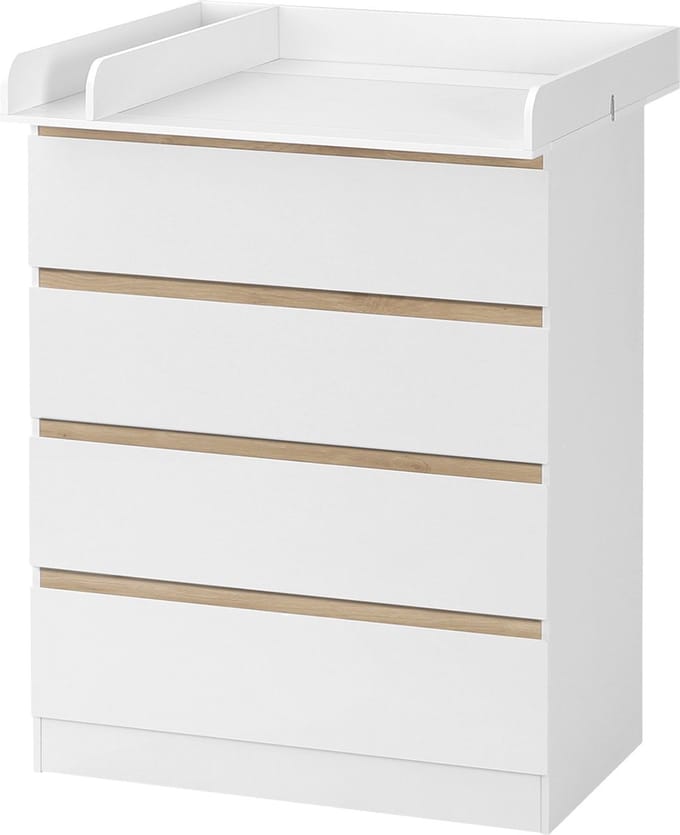 Commode Kast - Ladekast - Verzorgingstafel - Aankleedtafel - Wit