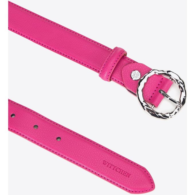 Wittchen - Damesriem - Echt Leer - Ronde Gesp - Roze