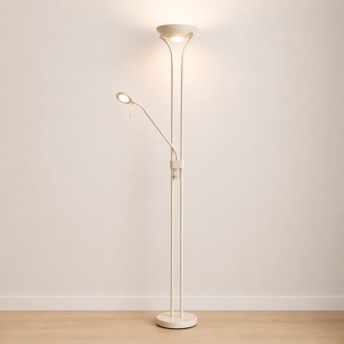 Milton & Oldbrook Vloerlamp met Leeslamp Brescia Beige