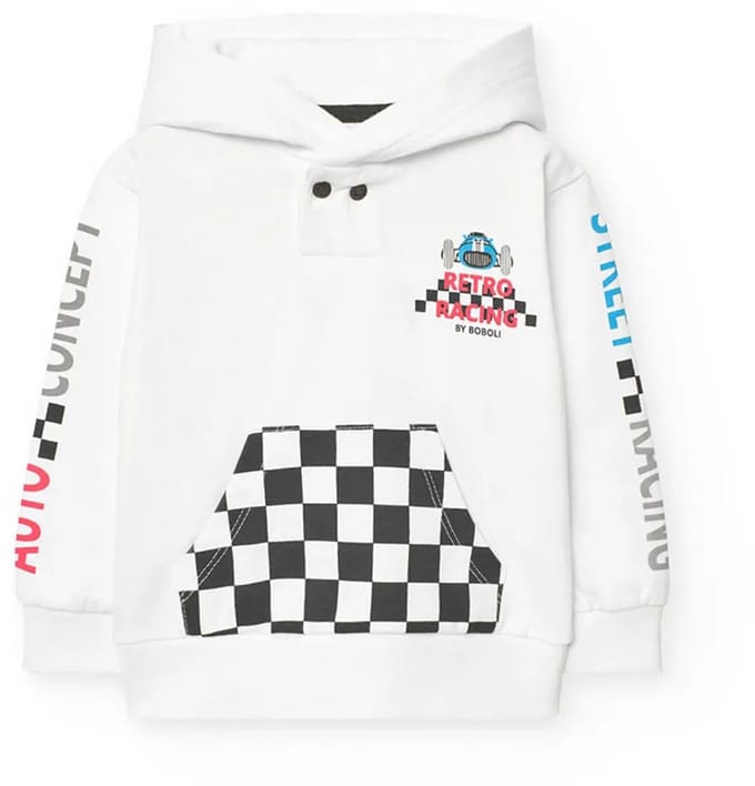 Boboli Fleece Hoodie Wit 3 Years Kinderen