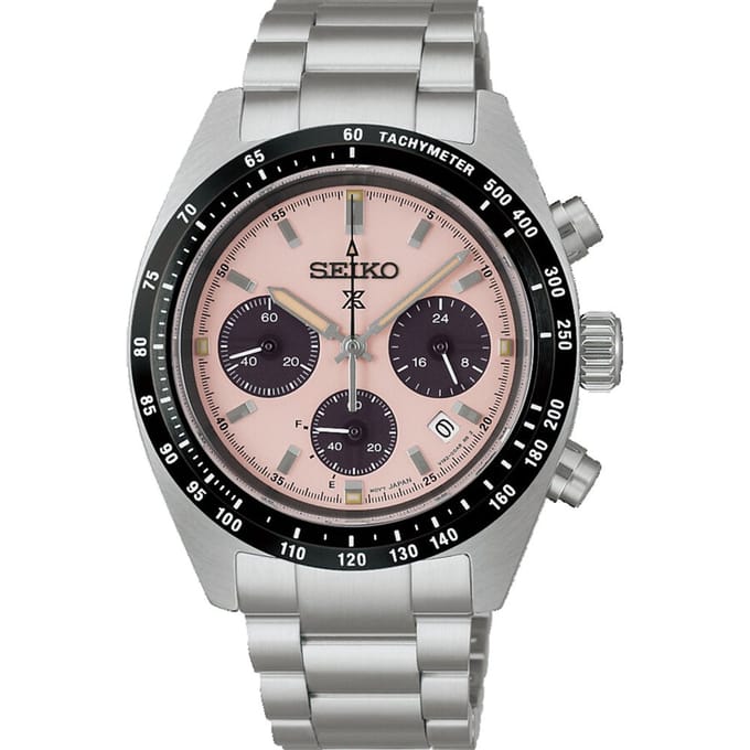 Seiko Land SSC963P1 Prospex Speedtimer ‘Youngtimer’ Pale pink Horloge