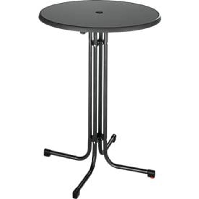 Bartafel Quickstep  - Ø 850 x H 1100 mm - bestand tegen desinfecteren - antraciet - met parasolopening