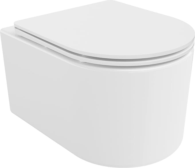 Mexen Sofia wc-pot Rimless Tornado met slank, zacht sluitend zitting, duroplast, glanzend wit - 30540300T