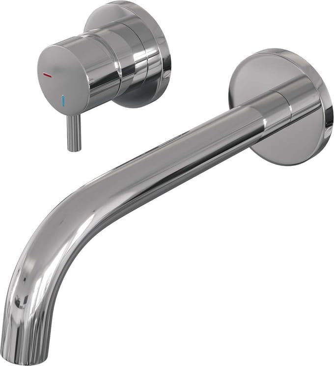 Brauer Chrome Edition inbouw wastafelmengkraan met gebogen uitloop en rozetten model B2 chroom