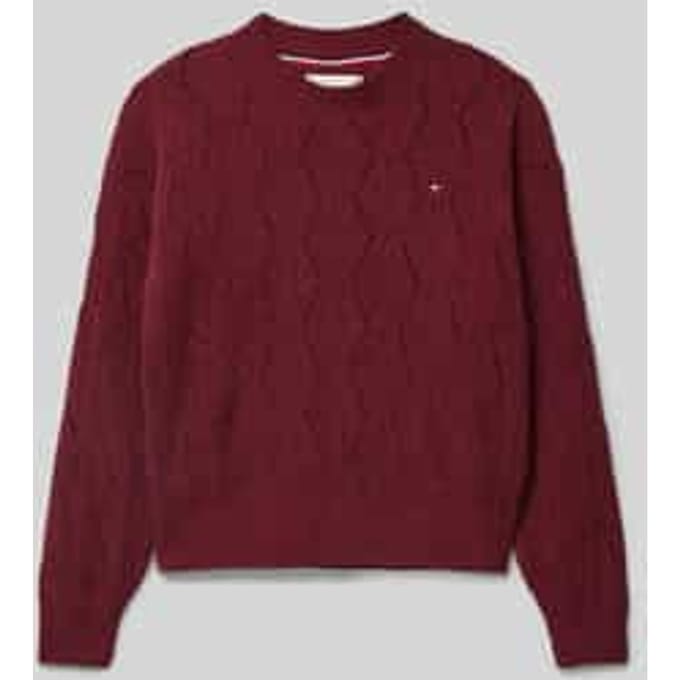 Gebreide pullover met ronde hals, model 'CHENILLE'