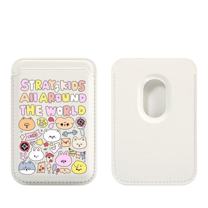 Straykids SKZOO Magnetische kaarthouder White