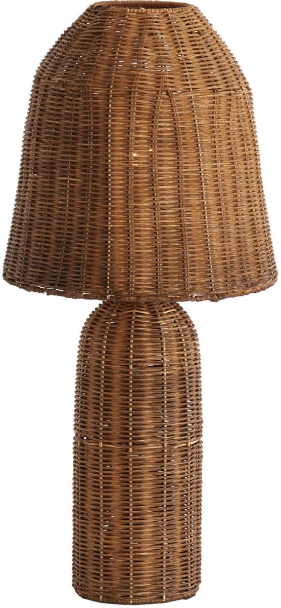 Tafellamp - bruin - Mandor - rotan - Ø 29cm - E27 - 1898383 - Light & Living