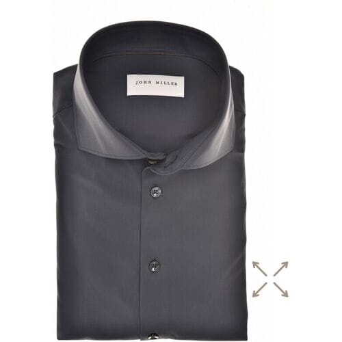 John Miller Overhemd Uni Color Dynamic Stretch Navy / male