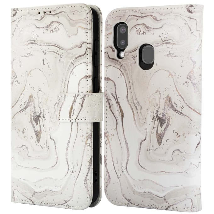 imoshion Hoesje - Geschikt voor Samsung Galaxy A20e - Design Bookcase smartphone - Sandy Marble