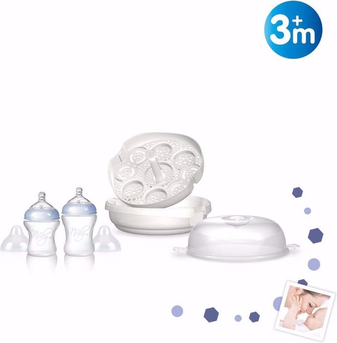 Nuby Stoomsterilisator + 2 Flessen