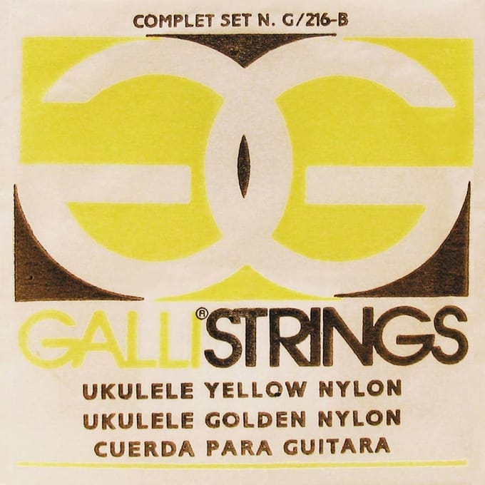 Galli G-216-Y Ukulele Snarenset – Yellow Nylon