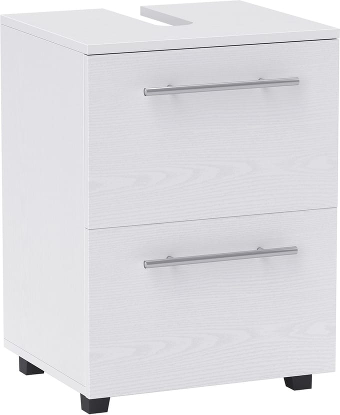 HOMCOM - Wastafelmeubel - Spaanplaat - 41,5L x 35,5B x 59H cm - Wit