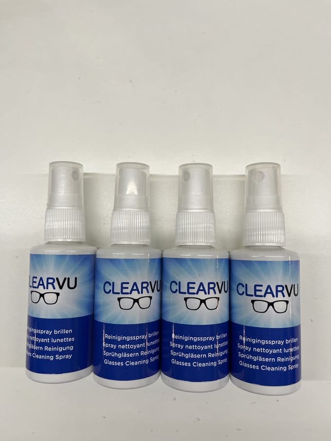 CLEARVU 50ML Reiningsspray brillen 4stuks
