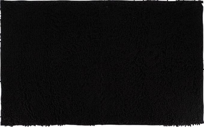 Tendance Badmat microfiber - hoogpolig - zwart - 50x80 cm - absorberend - badkamer - antislip