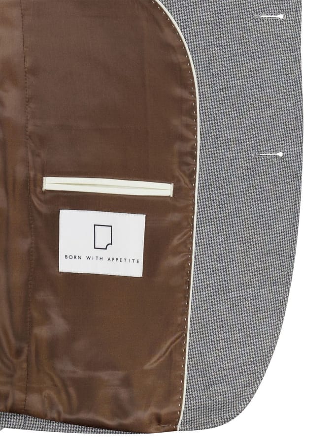 colbert Born With Appetite grijs geprint slim fit
