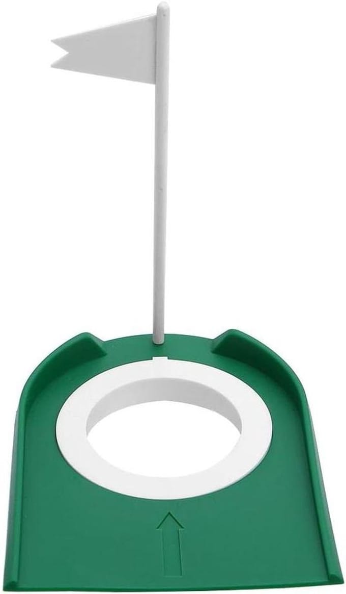 Putting Cup - Plastic oefenhulp met verstelbaar gat en White Flag voor golftraining