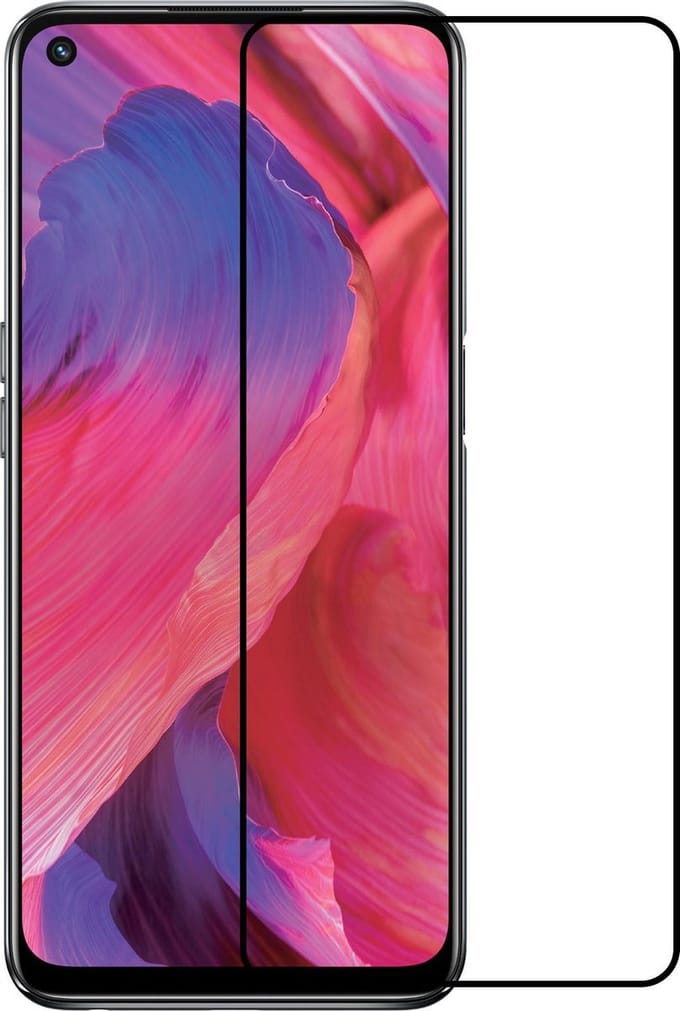Screenprotector - Geschikt voor OPPO A54 5G - Full Cover - Gehard Glas - Beschermglas - Tempered Glass - Screen Protector
