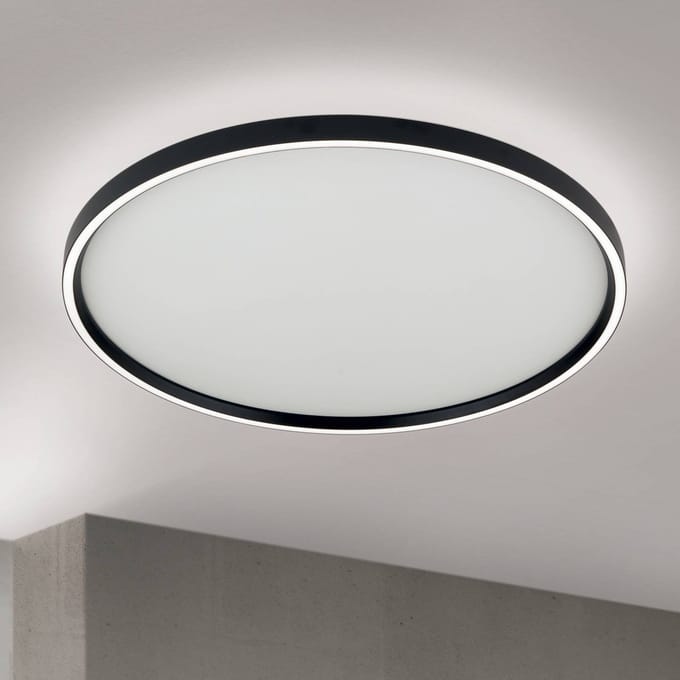 ORION LED plafondlamp MASCA, zwart, Ø 60 cm, CCT, metaal, dimbaar