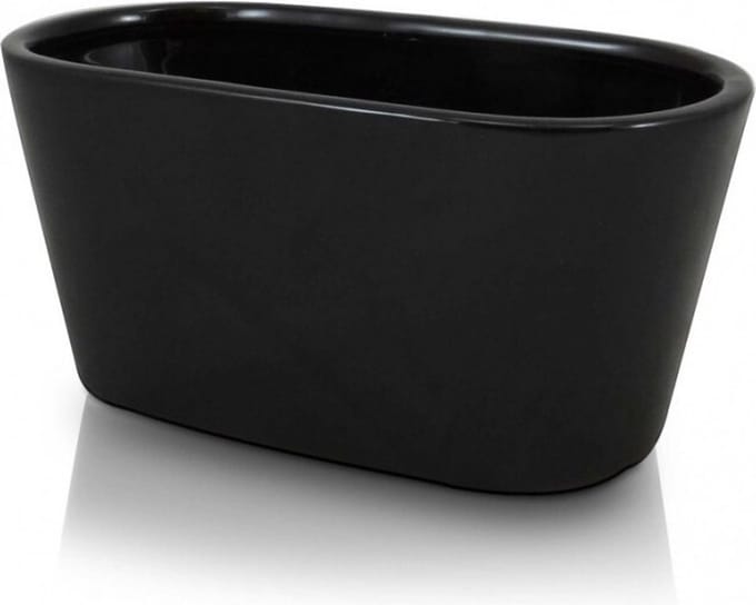 Decoratieve bloempot Piano 17x8x8cm keramiek / zwart