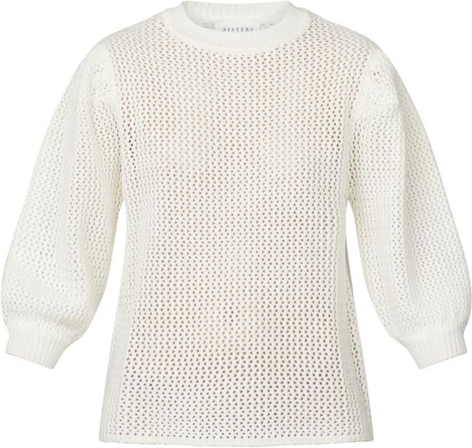 SISTERS POINT Hava-pu Dames Trui - Cream - Maat S