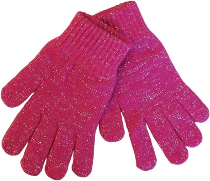 Gebreide kinder handschoen - lurex - 5% elastisch